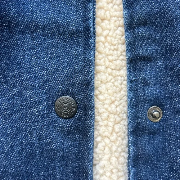 Element Eden Blue Denim and shearling Jacket - Picture 6 of 9